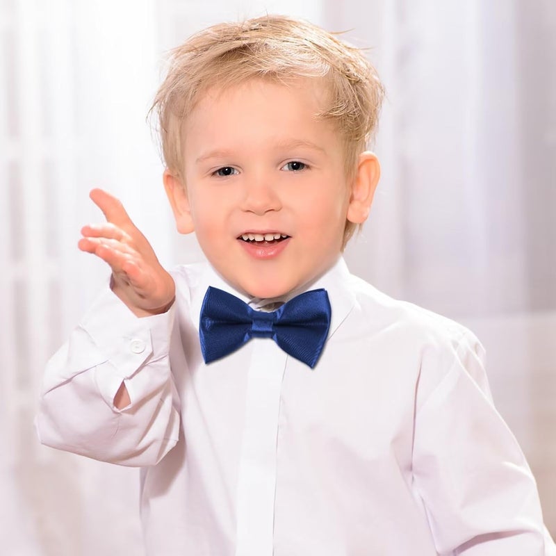 FELYSIK Satin Bow Ties for Boys Kids Toddler Baby Pretied Bowties for Prom Event Wedding, Multi Color - Image 2